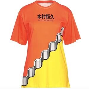 Paco Rabanne Kimura organic cotton color block shirt M